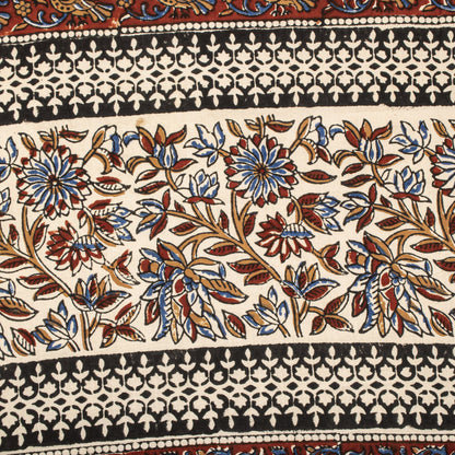 Sanskriti Vintage Dupatta/Stole Brown Pure Cotton Hand Block Printed Kalamkari