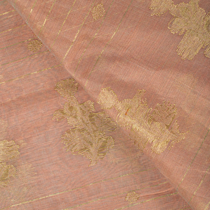 Sanskriti Vintage Dupatta/Stole Green Pure Cotton Silk Chanderi Zari Hand Woven