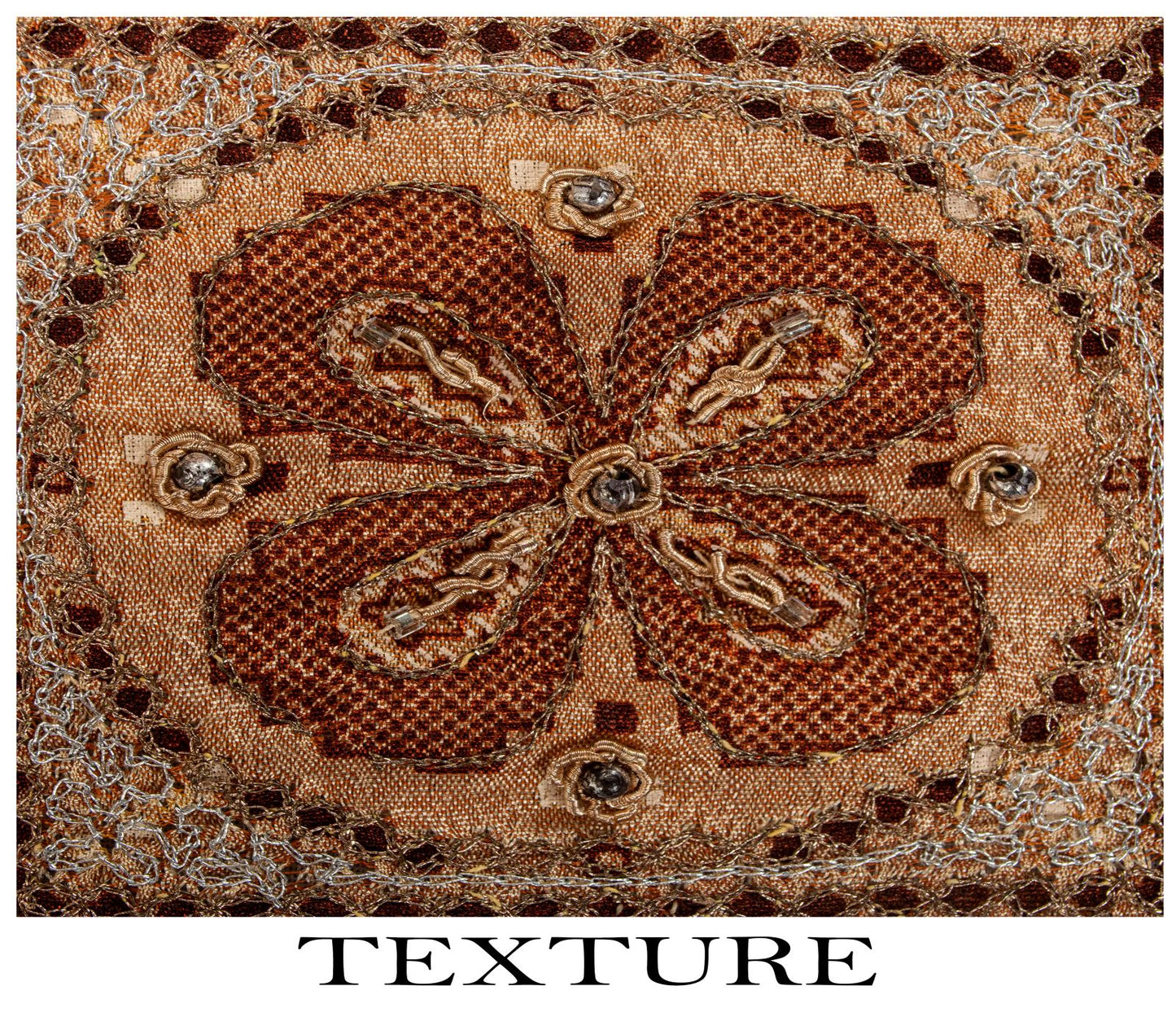 Sanskriti Vintage Dupatta/Stole Beige Art Silk Embroidered Zari Bandhani-Patola