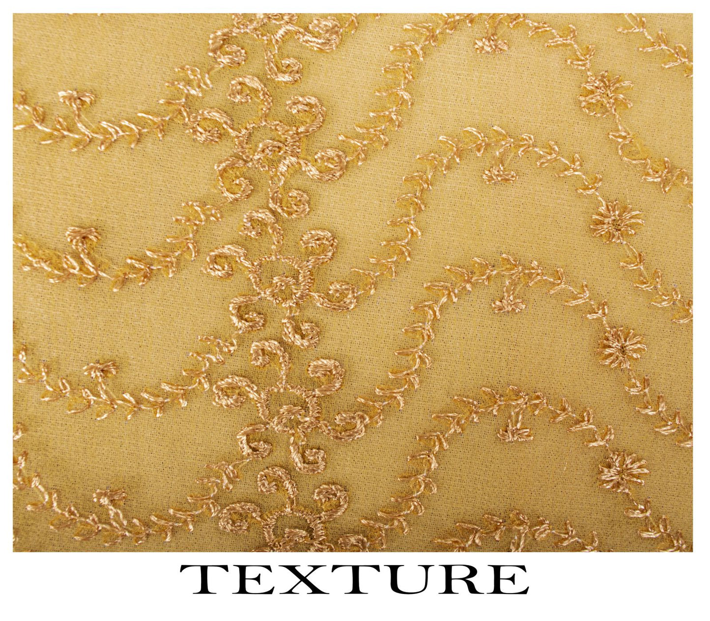Sanskriti Vintage Dupatta/Stole Yellow Georgette Embroidered Indian Wedding Veil