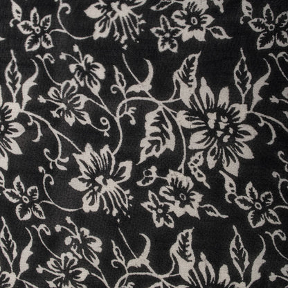 Sanskriti Vintage Dupatta/Stole Black Pure Georgette Printed-Fabric Patch Veil