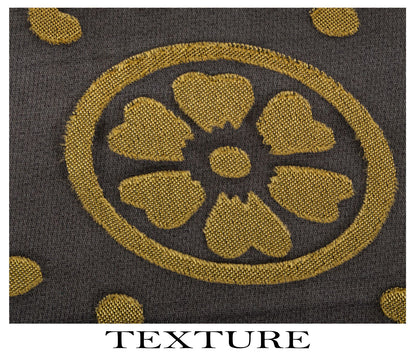 Sanskriti Vintage Dupatta/Stole Black Georgette Brocade Woven Floral Indian Veil