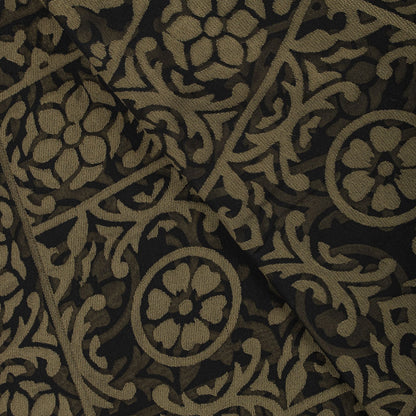 Sanskriti Vintage Dupatta/Stole Black Georgette Brocade Woven Floral Indian Veil