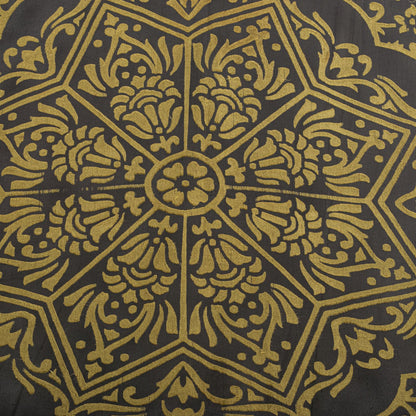 Sanskriti Vintage Dupatta/Stole Black Georgette Brocade Woven Floral Indian Veil