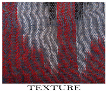 Sanskriti Vintage Dupatta/Stole Maroon Pure Cotton Ikat Hand Woven Sambhalpuri