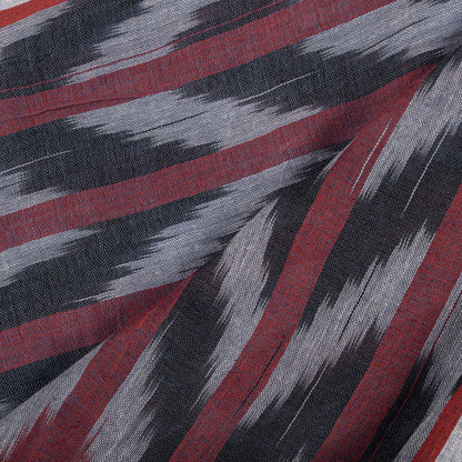 Sanskriti Vintage Dupatta/Stole Maroon Pure Cotton Ikat Hand Woven Sambhalpuri