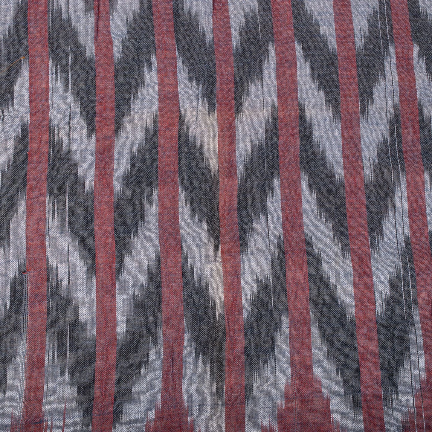 Sanskriti Vintage Dupatta/Stole Maroon Pure Cotton Ikat Hand Woven Sambhalpuri