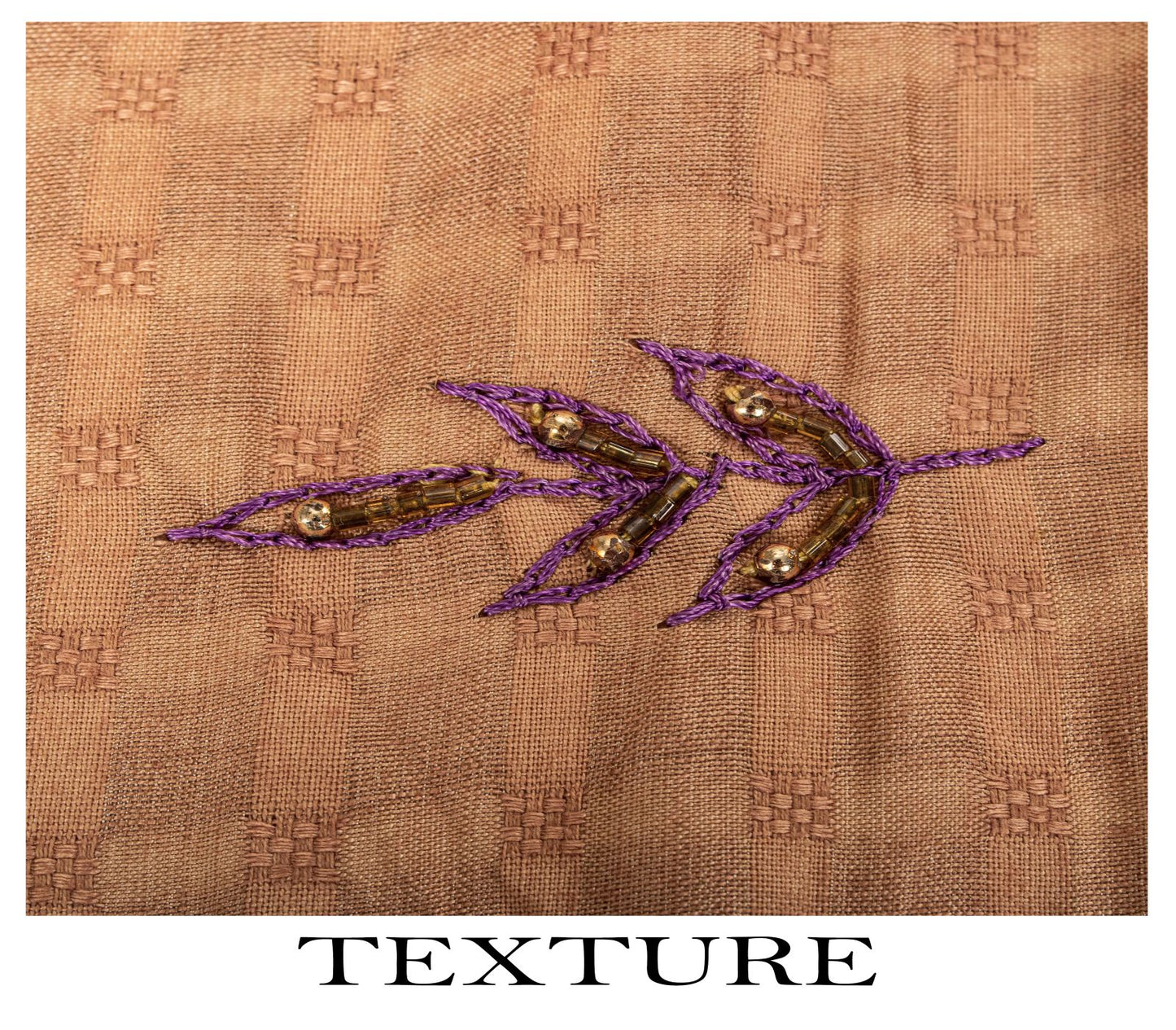 Sanskriti Vintage Dupatta/Stole Beige Pure Cotton Hand Beaded-Hand Woven Veil