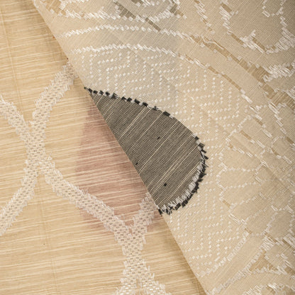 Sanskriti Vintage Dupatta/Stole Off-White Blend Silk Hand Woven Premium SoftVeil
