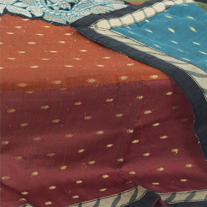 Sanskriti Vintage Art Silk Dupatta: Embroidered Paisley Stole, Woven Multicolor  Indian Heritage Textile Women Traditional Dress