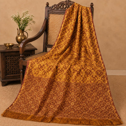 Sanskriti Vintage Hand Beaded-Woven Pure Organza Saree Maroon Sari Craft Fabric
