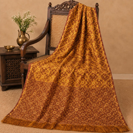 Sanskriti Vintage Hand Beaded-Woven Pure Organza Saree Maroon Sari Craft Fabric
