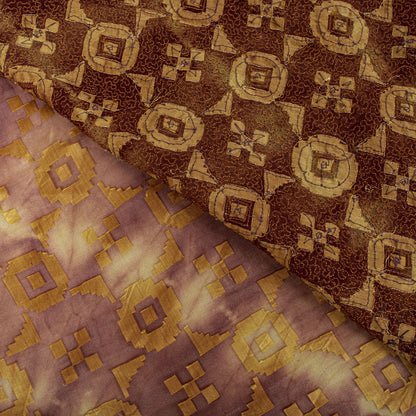Sanskriti Vintage Hand Beaded-Woven Pure Organza Saree Maroon Sari Craft Fabric