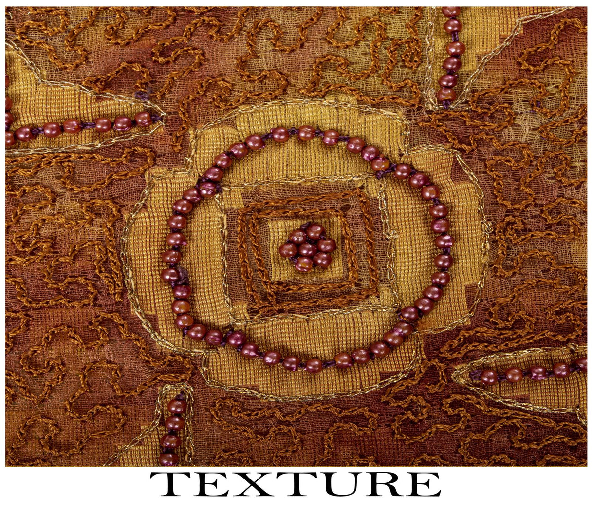 Sanskriti Vintage Hand Beaded-Woven Pure Organza Saree Maroon Sari Craft Fabric