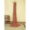 Sanskriti Vintage Dark Red Dupatta Long Scarf Pure Georgette Hand Beaded Stole