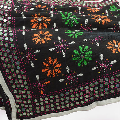 Sanskriti Vintage Dupatta Long Stole OOAK Hand Embroidered Phulkari Scarves Wrap