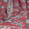 Sanskriti Vintage Blend Georgette Long Dupatta Dark Red Handmade Phulkari Veil