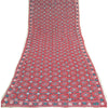 Sanskriti Vintage Blend Georgette Long Dupatta Dark Red Handmade Phulkari Veil