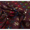 Sanskriti Vintage Dupatta Long Stole Cotton Purple Hand Embroidered Phulkari From Panjab Scarves Indian Craft Supplies Fabric