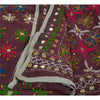 Sanskriti Vintage Dupatta Long Stole Cotton Purple Hand Embroidered Phulkari From Panjab Scarves Indian Craft Supplies Fabric