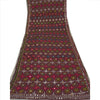 Sanskriti Vintage Dupatta Long Stole Cotton Purple Hand Embroidered Phulkari From Panjab Scarves Indian Craft Supplies Fabric