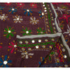 Sanskriti Vintage Dupatta Long Stole Cotton Purple Hand Embroidered Phulkari From Panjab Scarves Indian Craft Supplies Fabric