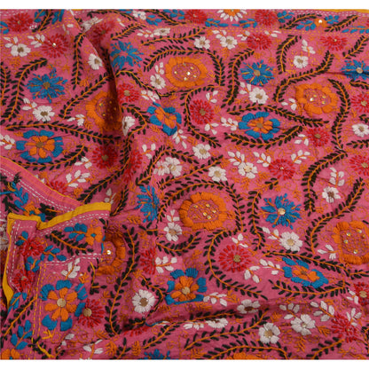 Sanskriti Vintage Dupatta Long Stole OOAK Hand Embroidered Phulkari Scarves Wrap