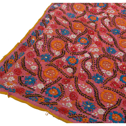 Sanskriti Vintage Dupatta Long Stole OOAK Hand Embroidered Phulkari Scarves Wrap