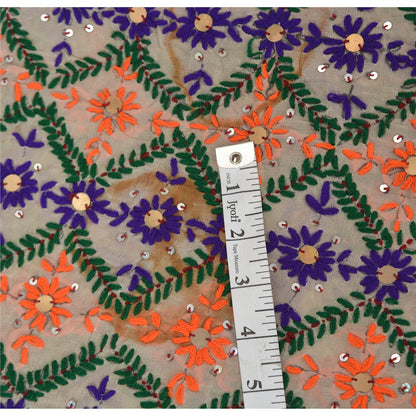 Sanskriti Vintage Dupatta Long Stole One OF A Kind Hand Embroidered Phulkari