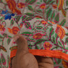 Sanskriti Vintage White Dupatta Chanderi Hand Embroidered Phulkari Printed Hijab