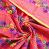 Sanskriti Vintage Pink Dupatta Hand Embroidered Phulkari Stole Cotton Silk Veil