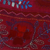 Sanskriti Vintage Pink Dupatta Chanderi Hand Embroidered Phulkari Stole Scarves
