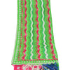 Sanskriti Vintage Green Phulkari Dupatta | Pure Cotton Handmade Wrap | Veil Stole OOAK Indian Heritage Textile Women Traditional Dress