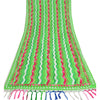 Sanskriti Vintage Green Phulkari Dupatta | Pure Cotton Handmade Wrap | Veil Stole OOAK Indian Heritage Textile Women Traditional Dress
