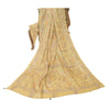 Sanskriti Vintage Cream Dupatta Pure Silk Hand Embroidered Kantha Special Stole