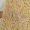 Sanskriti Vintage Cream Dupatta Pure Silk Hand Embroidered Kantha Special Stole