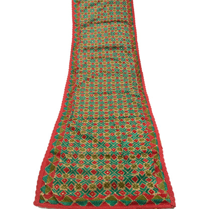 Sanskriti Vintage Cream Dupatta Pure Cotton Hand Made Bagh Phulkari OOAK Stole