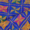 Sanskriti Vintage Blue Dupatta Chiffon Silk Bagh Phulkari Embroidery OOAK Stole