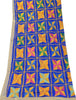 Sanskriti Vintage Blue Dupatta Chiffon Silk Bagh Phulkari Embroidery OOAK Stole