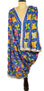 Sanskriti Vintage Blue Dupatta Chiffon Silk Bagh Phulkari Embroidery OOAK Stole