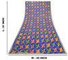 Sanskriti Vintage Blue Dupatta Chiffon Silk Bagh Phulkari Embroidery OOAK Stole