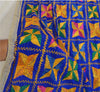 Sanskriti Vintage Blue Dupatta Chiffon Silk Bagh Phulkari Embroidery OOAK Stole