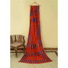 Sanskriti Vintage Red Dupatta Cotton Hand Embroidered Bagh Phulkari OOAK Stole