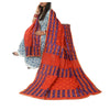 Sanskriti Vintage Red Dupatta Cotton Hand Embroidered Bagh Phulkari OOAK Stole