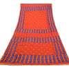 Sanskriti Vintage Red Dupatta Cotton Hand Embroidered Bagh Phulkari OOAK Stole