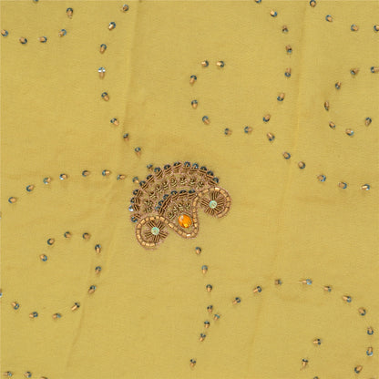 Sanskriti Vintage Green Wedding Dupatta Pure Georgette Zardozi Hand Beaded Stole