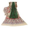 Sanskriti Vintage Green Dupatta Pure Cotton Printed Pattachitra Special Stole