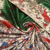 Sanskriti Vintage Green Dupatta Pure Cotton Printed Pattachitra Special Stole