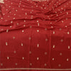 Sanskriti Vintage Dark Red Dupatta 100% Pure Silk Hand Beaded Zardozi Stole