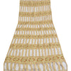 Sanskriti Vintage Cream Indian Dupatta Hand Beaded Cotton Silk Cut Work Stole